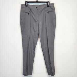EP Pro Golf Pants Womens Size 8 30" Gray Tapered Center Seam Zip Pockets Preppy